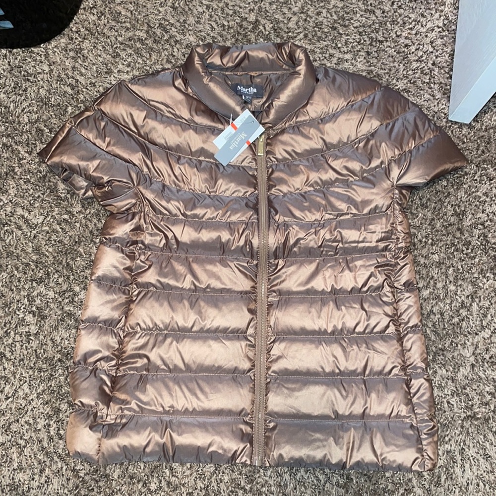 Puffer Short Sleeve Jacket/Vest by Martha Stewart